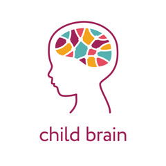 Ikona mózgu dziecka. Koncepcja badań mózgu - 189190045