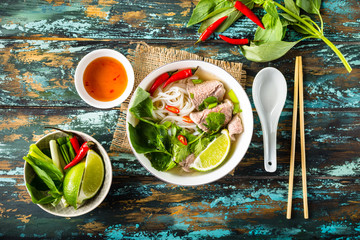 Vietnamese soup pho bo