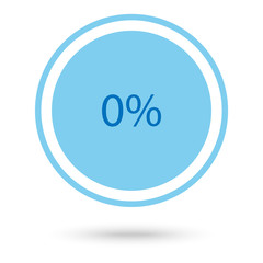 Orange circle pie graph