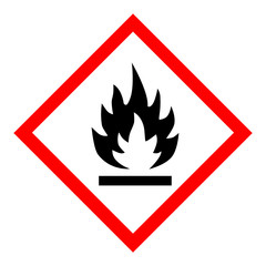 Flammable hazard icon - obrazy, fototapety, plakaty