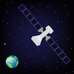 Satellite orbiting vector