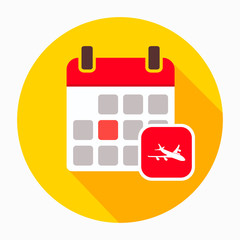 Airplane calendar icon