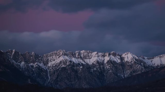 timelapse of a mountain