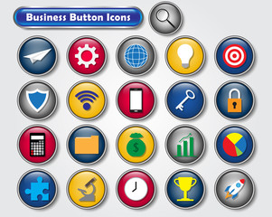 Colorful Business Button Icons