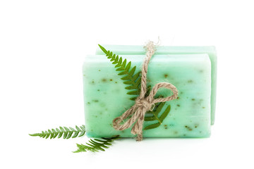 Green soap and fern.