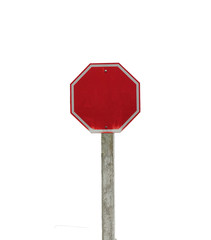 Stop traffic road sign blank.