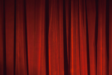 Red velvet curtain, background texture