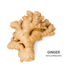 Fresh Whole Ginger Isolated