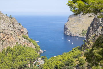 Fototapeta na wymiar Port Sa Calobra on Mallorca, Spain