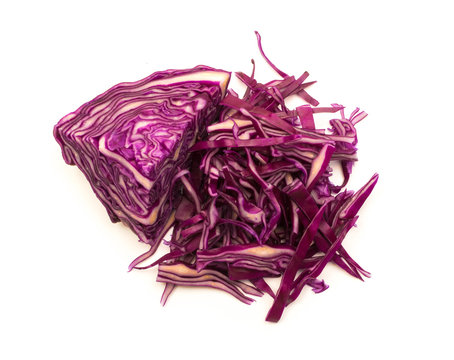 Shredded Red Cabbage Top View