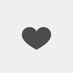 Heart flat vector icon	