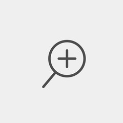 Fototapeta premium Magnifier flat vector icon