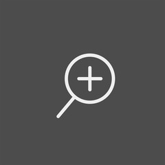 Obraz premium Magnifier flat vector icon