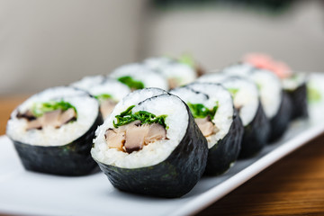 Rolls with eel