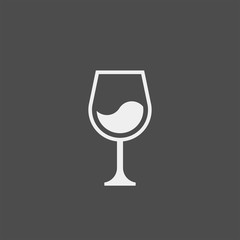 Wineglass flat vector icon