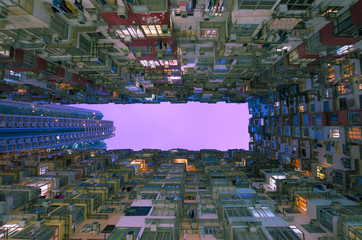 Fototapeta premium Famous place of Hong Kong density residential.