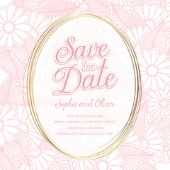 Greeting card with flowers, watercolor, can be used as invitation card for wedding, birthday and other holiday and summer background. Vector illustration.