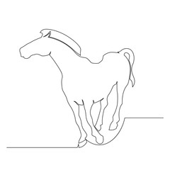 Horse continuous line drawing