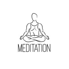 Meditation vector illustration