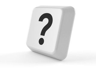Keyboard key with question mark
