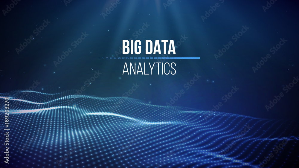  big data visualization. background 3d .big data connection background. cyber technology ai tech wire