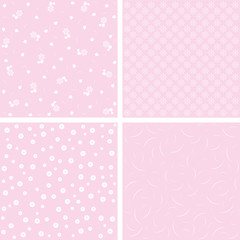 set of 4 floral patterns