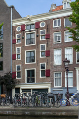Traditional old buildings in Amsterdam