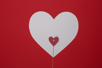 Happy Valentines Day love celebration in a rustic style isolated.