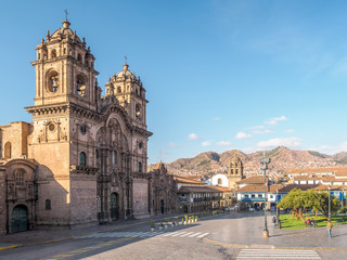 Fototapeta na wymiar Church of the Society of Jesus at the Plaza de Armas in the center of Cusco, Peru.