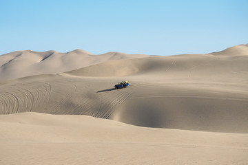 Fototapeta na wymiar Huacachina dune buggy in Ica, Peru.