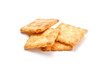Cracker isolated on white background