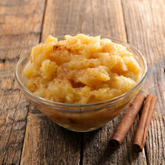 apple sauce and cinnamon