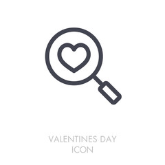 Heart search icon