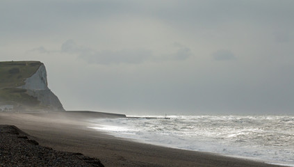 Grey Sky and Sunlight over Seaford Bay