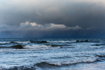 Clouds over gulf of Riga, Baltic sea.
