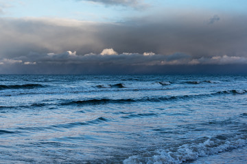 Clouds over gulf of Riga, Baltic sea.