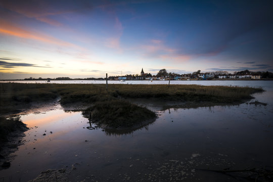 Bosham at twighlight on Sussex coast near Chichester