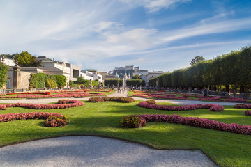 Mirabell Palace with Sculpture and Garden in Salzburg