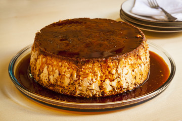 Spanish flan with caramel sauce.