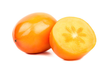 Persimmons with half