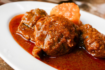 Beef curry prepared Burmese style