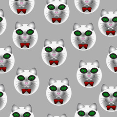 Seamless texture consisting of a cat's muzzle.