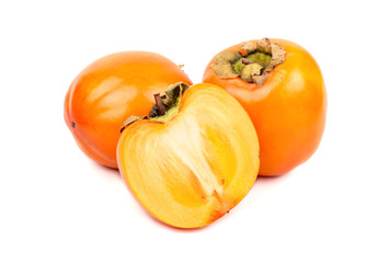 Persimmons with half