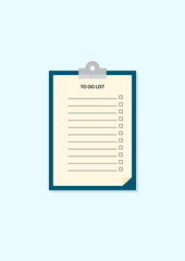 To do list in flat style. Flat icon vector illustration.