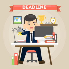 Businessman and deadline.