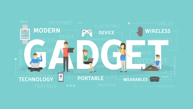 Gadgets concept illustration.