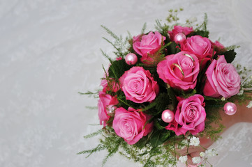 Close up on wedding flowers