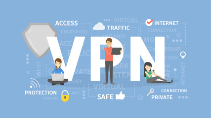 VPN concept illustration.