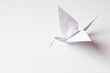 White crane handmade - obrazy, fototapety, plakaty