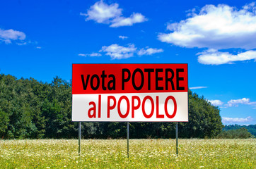 in the next elections save Italy, vote Potere al Popolo